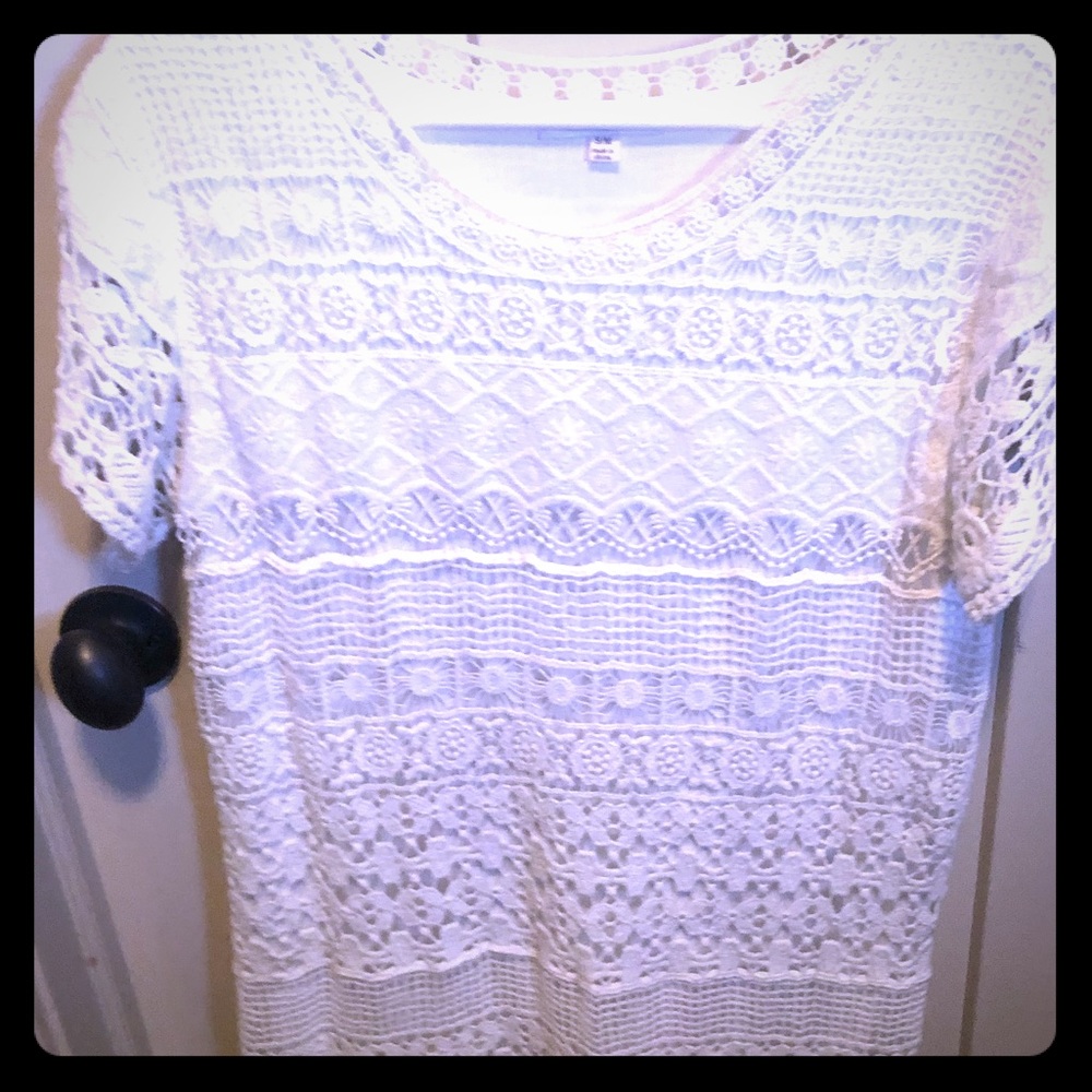 White crochet Dress